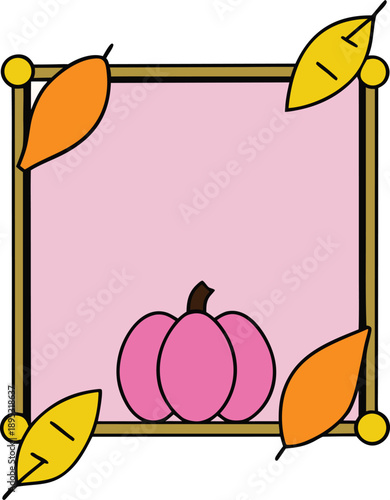 Thanksgiving poster with gold foil frame handcrafted