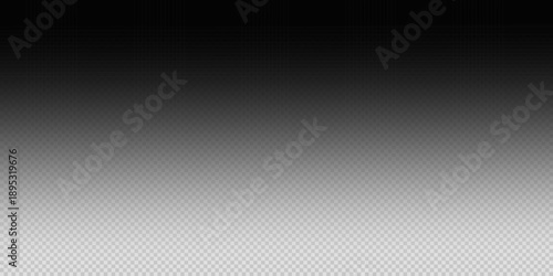 Abstract transparent gradient banner with smooth black fade effect. Minimal rectangular blur transition from light to dark. Vector overlay element for backgrounds, layouts, web design, posters