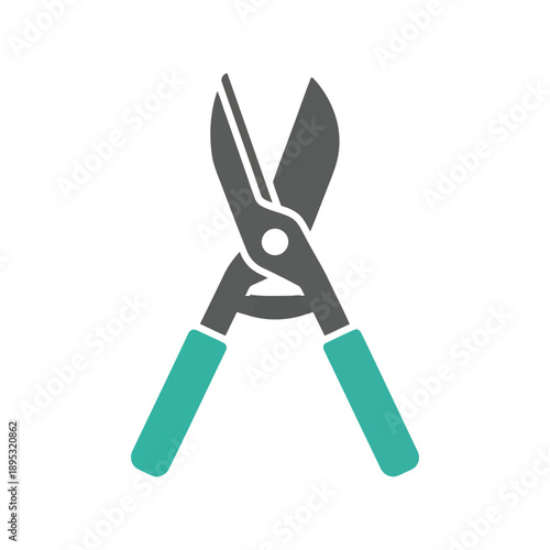 Garden pruner shears vector clipart isolated, gardening tool illustration for landscaping design
