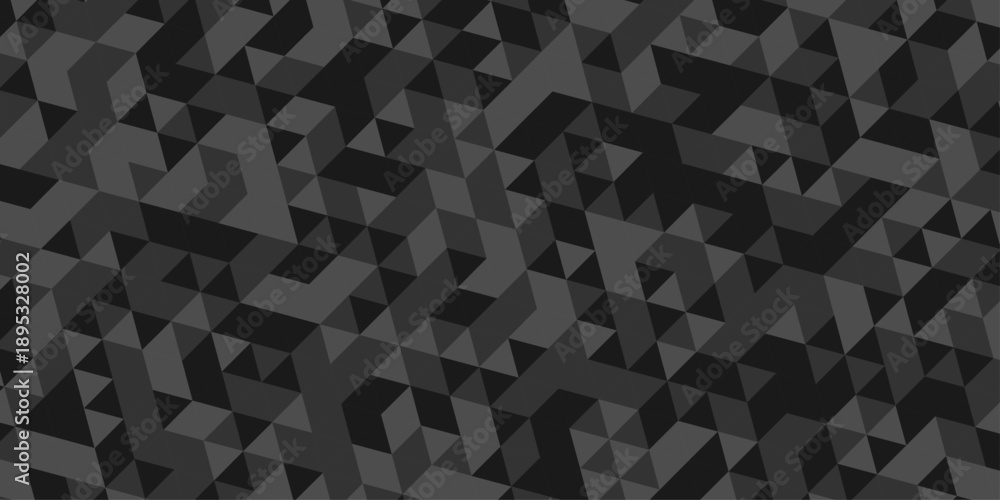 Fototapeta premium Abstract overlap random triangle vector paper element. modern overlay diamond triangle mosaic black and gray low polygon web brochure layer space texture background.