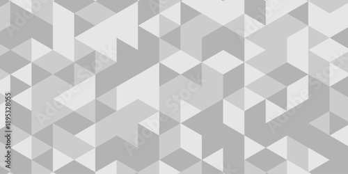Abstract paper low polygon geometric origami design. white, gray square cube triangulated random cube low polygon triangle textile. abstract corporate banner template creative design.