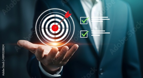Target Achievement Business Goal Success Strategy Accuracy Concept