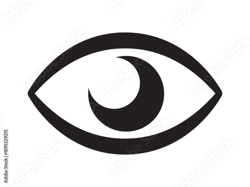 Eye Symbol Icon for Vision, Monitoring, Awareness and Observation Design