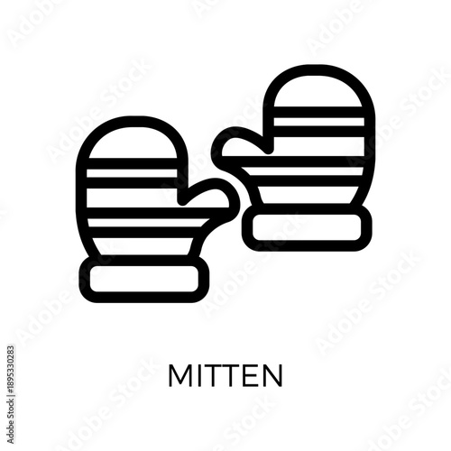 Gastronomy Mitten Gastronomy Outline Icon Illustration