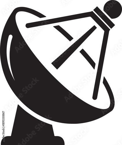 Satellite dish antenna icon