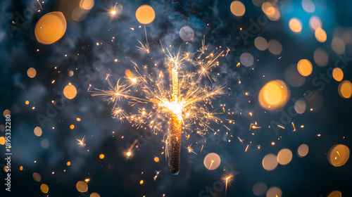 Firework Sparks – Close-Up of Colorful Fireworks