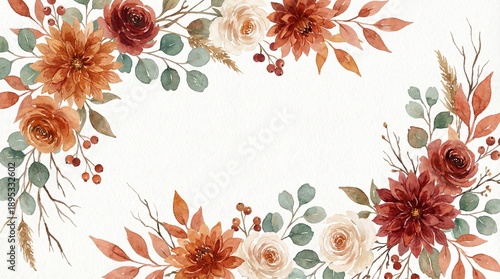abstract floral background with flowers