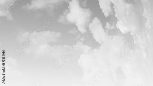 Scenic white clouds atmospheric on gray background