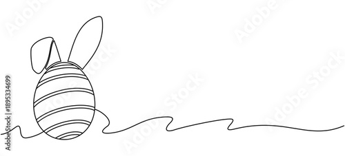 vector illustration of a easter egg with line art style