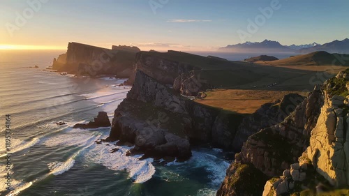 Golden Hour Coastal Drone Flight