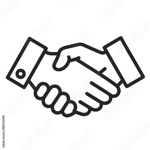 Handshake Icon Outline Two Hands Clasping Keywords: handshake, business, agreement, deal, partnership, cooperation, trust