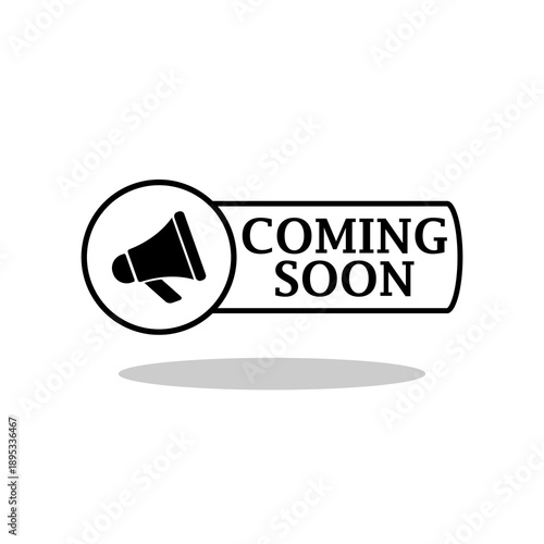 Coming soon sign with shadow