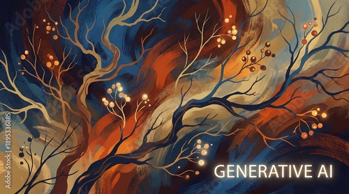 abstract background with autumn leaves