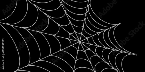 Vector Set of spider web and halloween cobweb decoration
