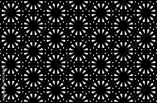 A black and white photo of a pattern of circles