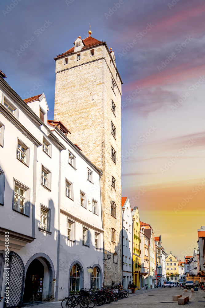 Obraz premium Altstadt, Regensburg, Bayern, Deutschland 