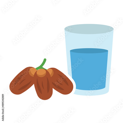 Refreshing Glass of Water with Dates