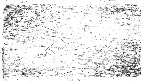 Black and white distressed grunge texture with random scratches and speckles 1