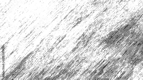 Black and white diagonal textured lines forming a rough abstract pattern with varying density