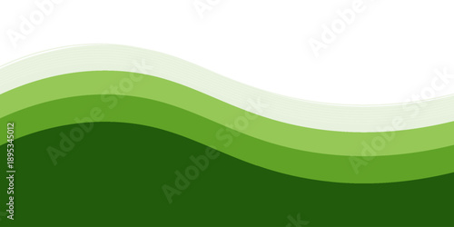 Abstract green wave background, Vector green line background curve element with white space for text and message design, overlapping layers.Eps10