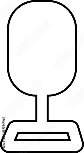 Microphone Audio Equipment Black Line Style Vector Icon Sound Recording Symbol and Music Podcast Outline Graphic Group Featuring Mic, Headset and Earphone