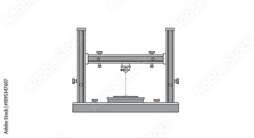 A scientific instrument designed for precise measurement and analysis, featuring a delicate filament suspended over a sample platform.