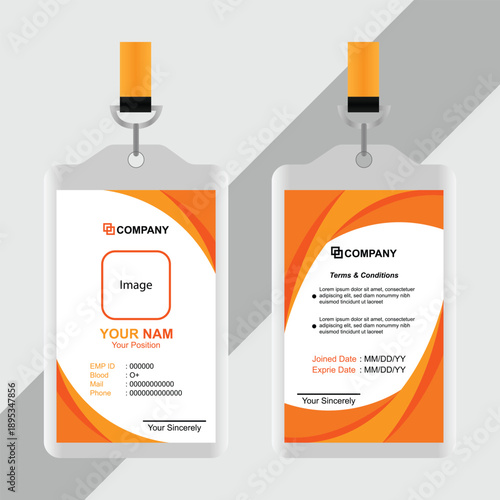 Professional Company Staff ID Card Template