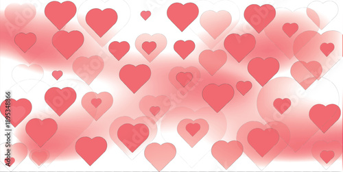 Seamless Heart Pattern. Valentine's Day Background. Trendy Abstract Seamless Heart Template. Vector eps