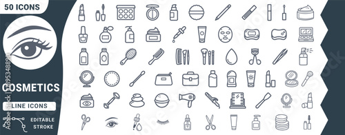 Collection of 50 cosmetic and beauty line cosmetics