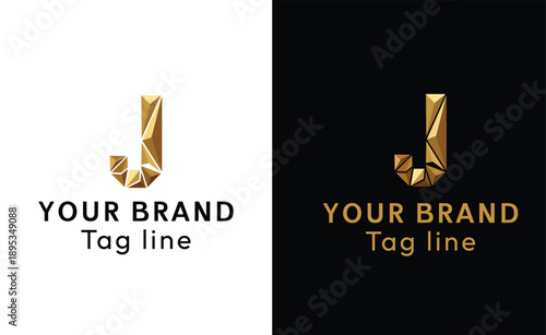 3d J DIMAND LOGO for luxury jewelry & elegant brand design