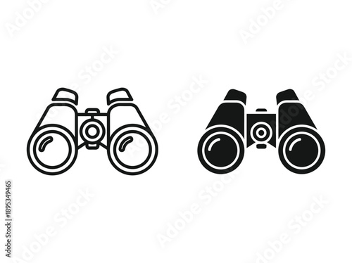 Stylized Binoculars Vector Illustration