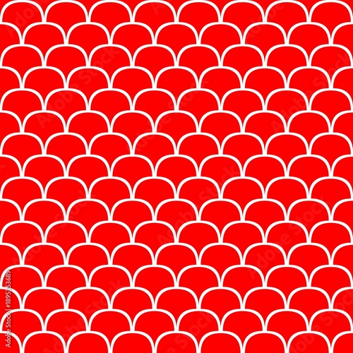 Red scallop pattern abstract background
