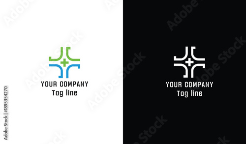 J healthcare logo for modern health care & medical brand design