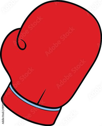 Red Boxing Glove Single On Transparent Background