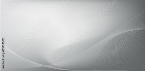 Gray abstract flowing background with smooth wave layers creating elegant clean modern neutral composition