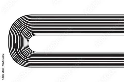 A black and white illustration of a paperclip on a plain background