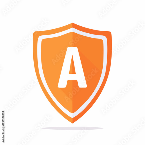 Letter A Shield Illustration Security Initial Graphic Alphabet Icon Badge Safe Safeguard Protection Safety