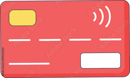 Modern credit card with contactless payment feature for secure digital transactions