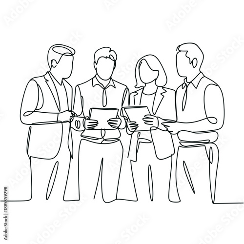 Team of business professionals collaborating and discussing ideas in a meeting