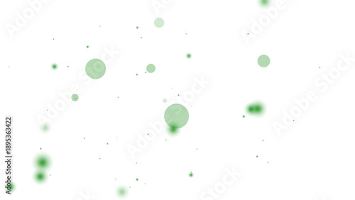 Green Glowing Particle Circles Overlay For Motion Graphics Transparent