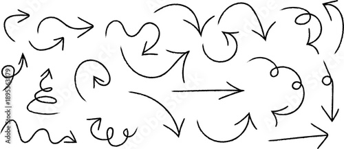 A chaotic arrangement of hand drawn black arrows swirls and looping lines fills the frame creating a sense of dynamic movement high quality