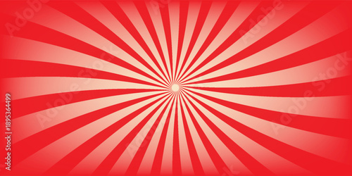 red Sunburst for the background. flag of japanese. The rising sun. vector.