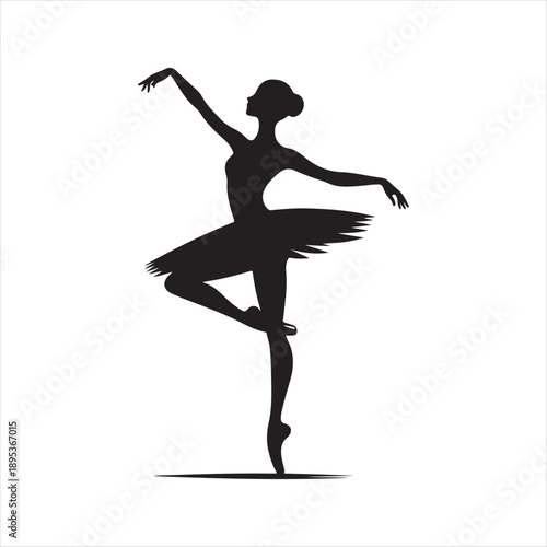 ballerina vector silhouette line art logo idea illustration collection