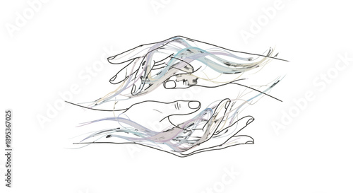 Two hands holding each other in a gesture of support and unity.