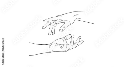 Two hands reaching out to each other in a gesture of help and support.