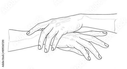 Gentle Hand Holding Another Hand in a Comforting Gesture.