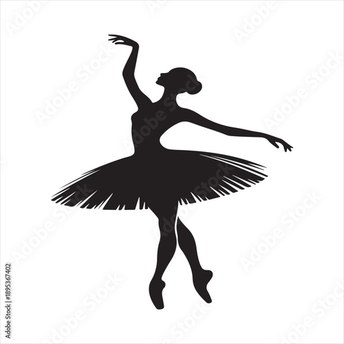 ballerina vector silhouette line art logo idea illustration collection