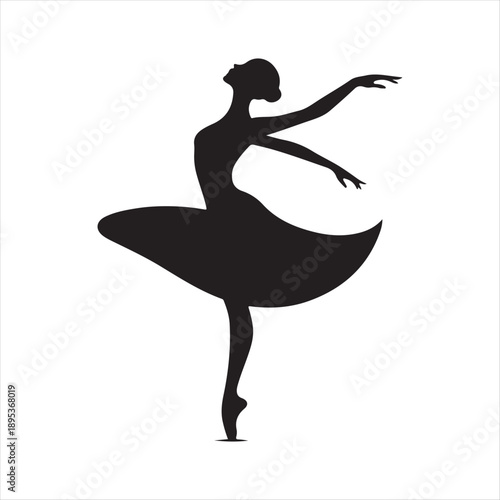 ballerina vector silhouette line art logo idea illustration collection