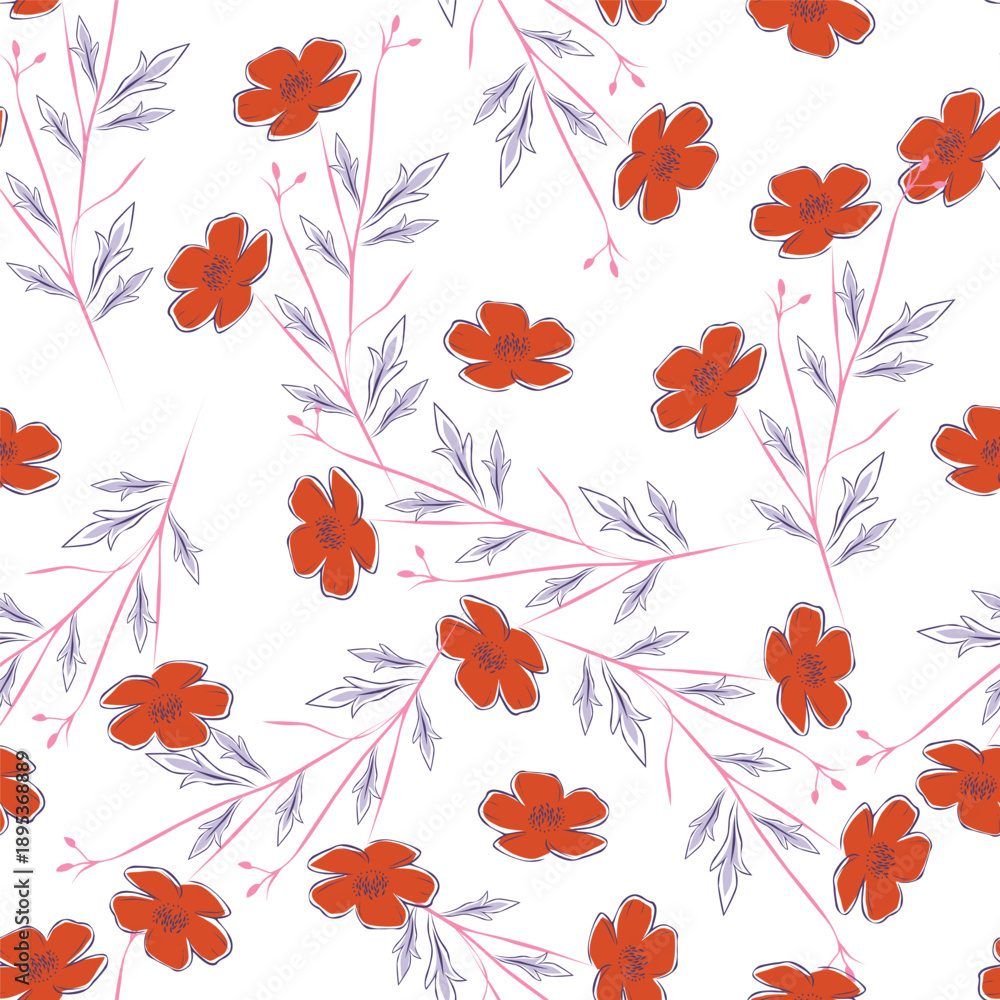 Fototapeta premium autumn leaves seamless pattern