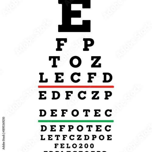Eye Chart for Vision Testing.